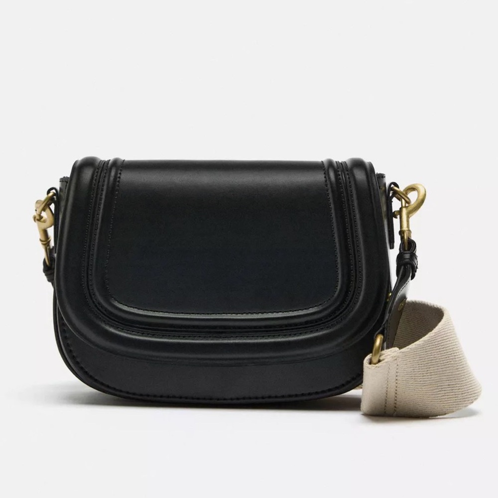 NWT Zara Dual Strap Crossbody Bag - Black